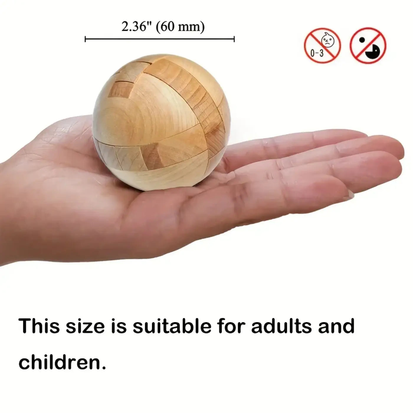 The Ball Depot puzzle ball: Classic Wooden Brain Teaser Puzzle
