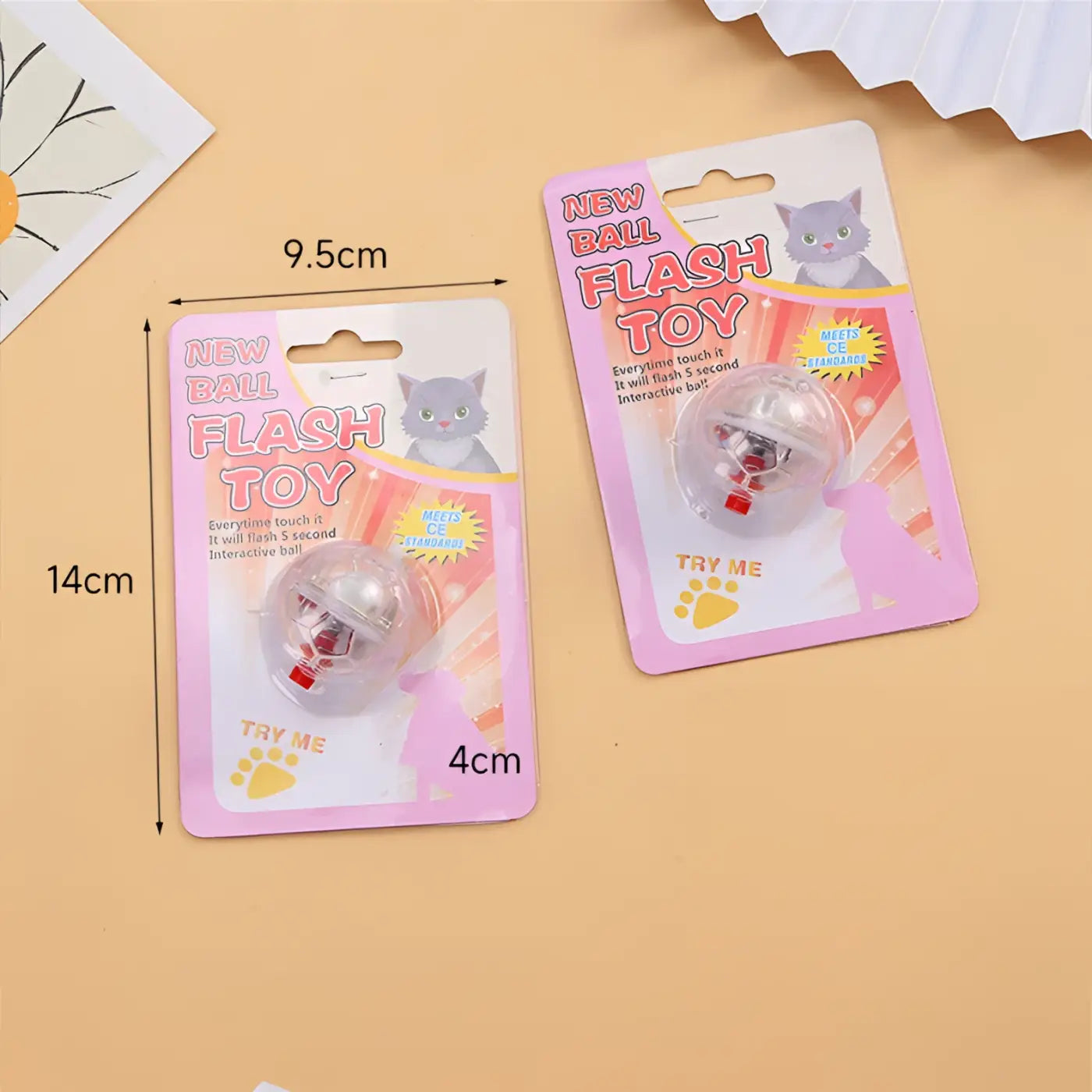 The Ball Depot cat toys: Clear Illuminating Cat Ball