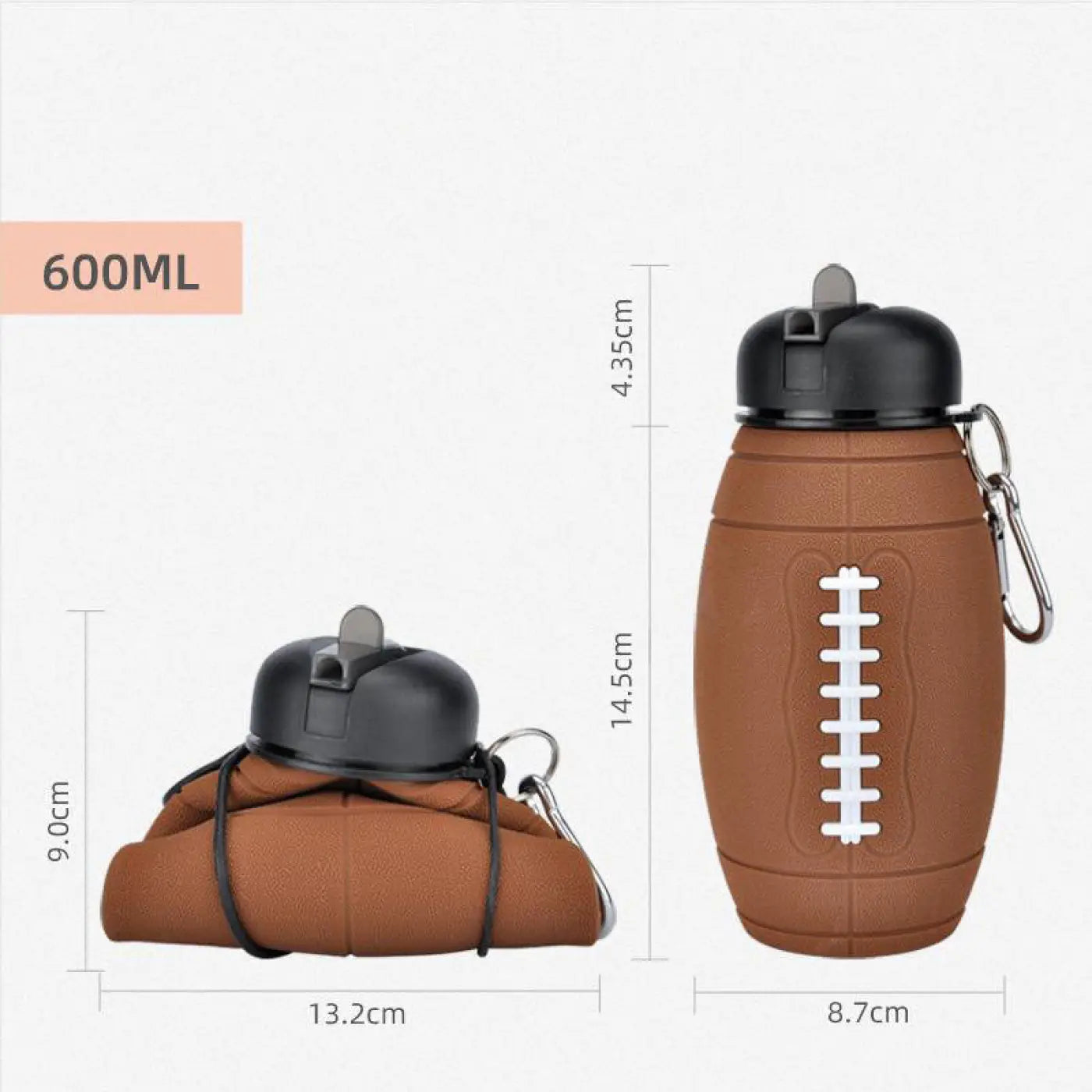 The Ball Depot novelty ball: Collapsible Sports Football Water Bottle