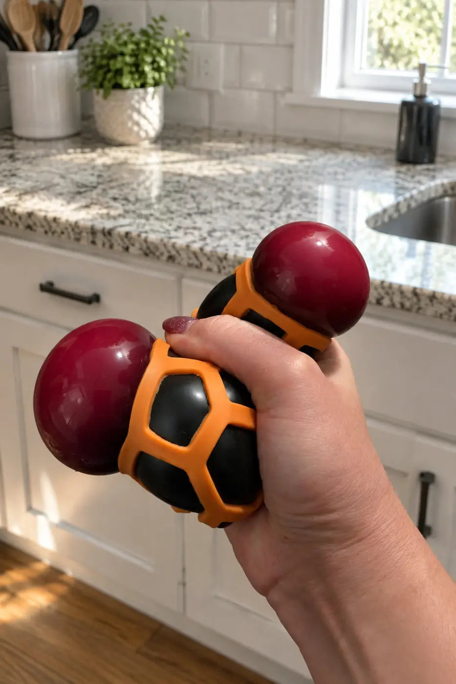 Puka Creations bounce ball: Color Changing Hex-Mesh Squeeze Ball