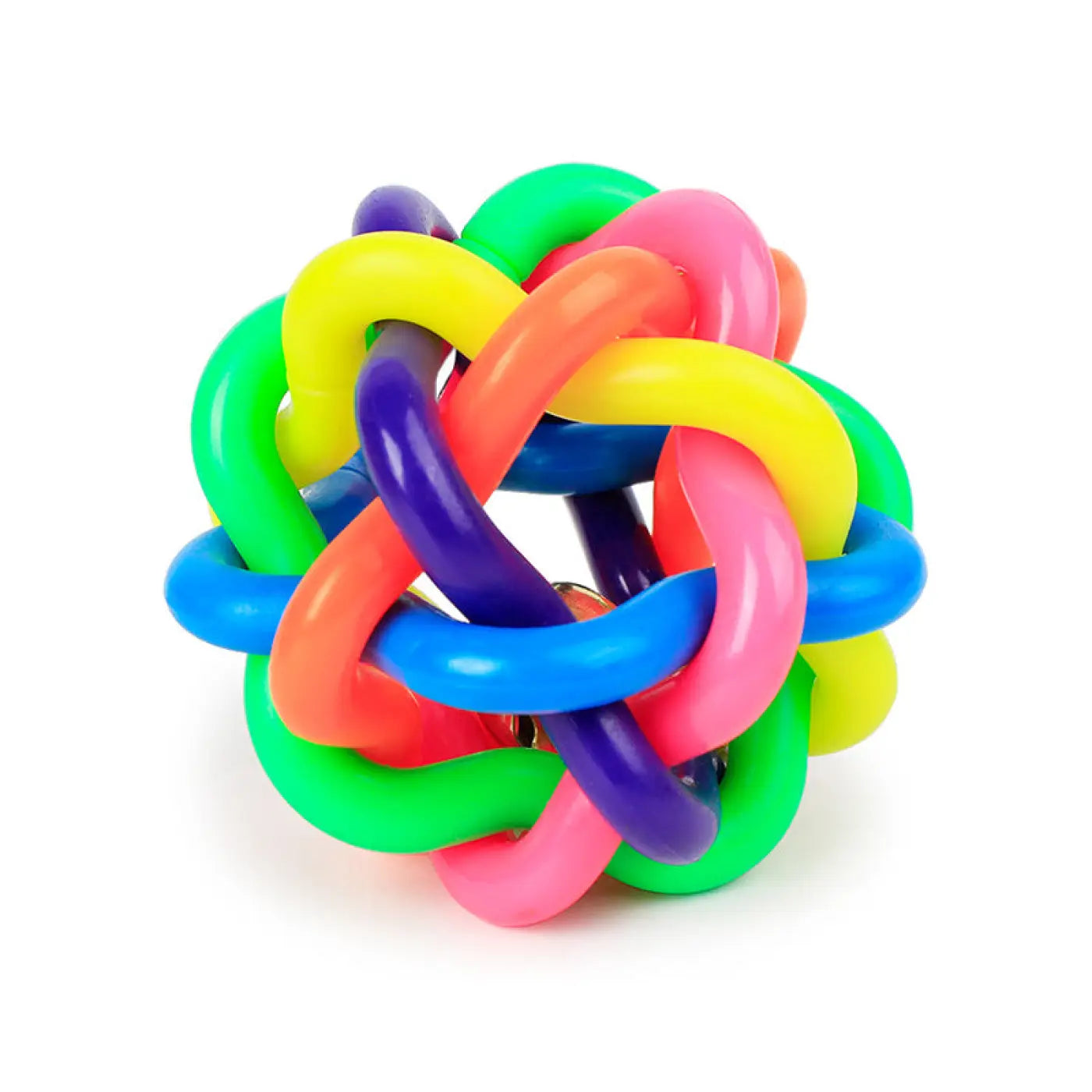 The Ball Depot dog balls: Colorful bell woven dog toy ball