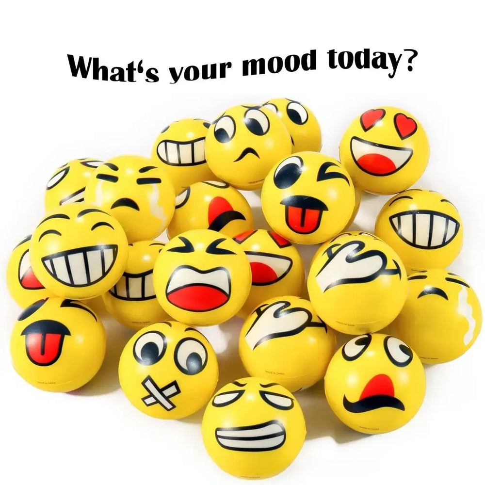 The Ball Depot stress balls: Colourful Funny Faces Squeeze Balls