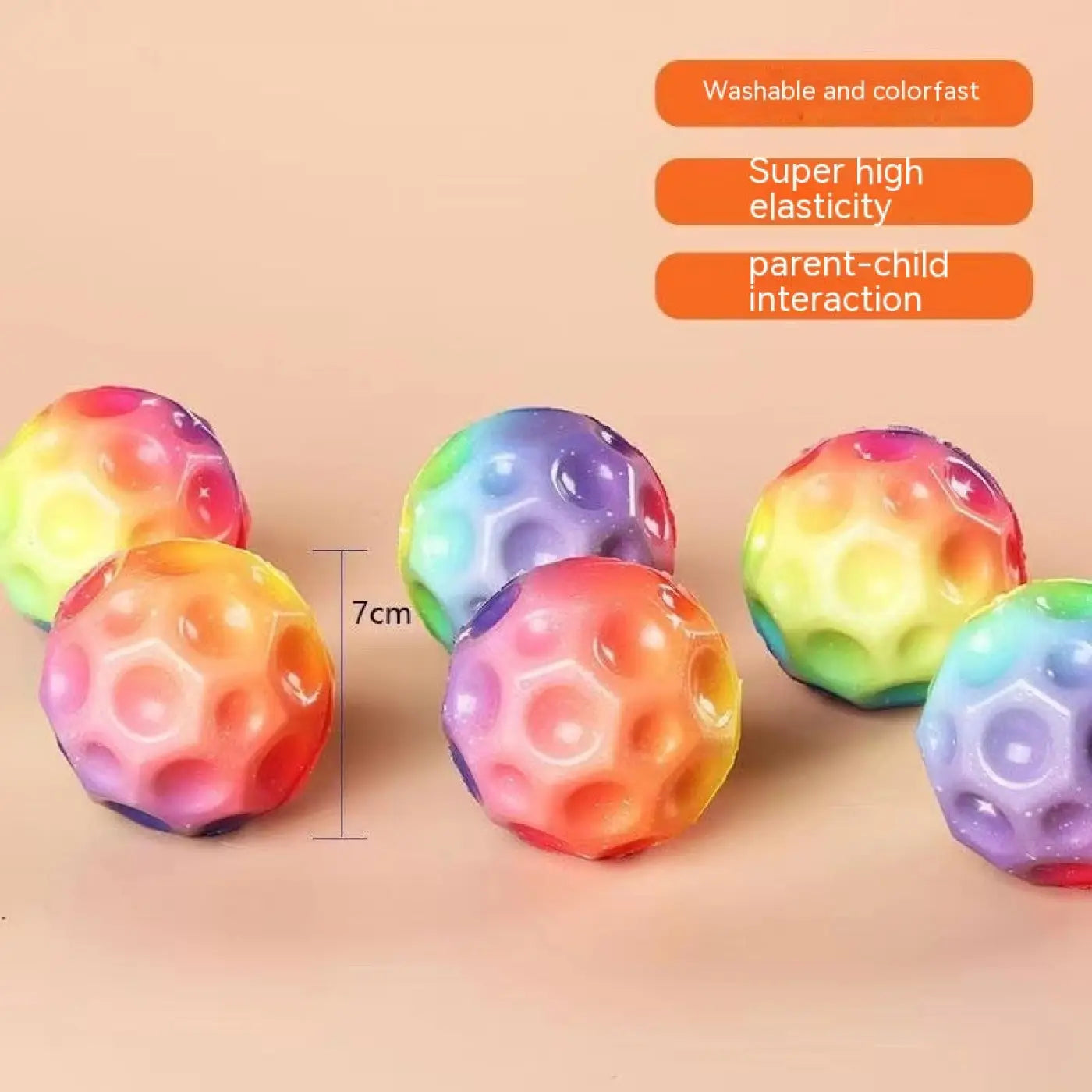 The Ball Depot bouncy ball: Colourful Hole High Bounce Ball