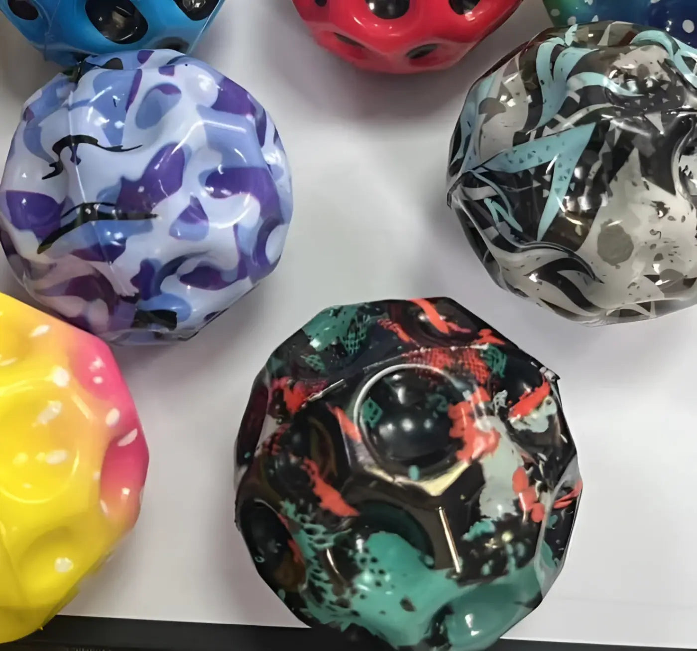 The Ball Depot bouncy ball: Colourful Hole High Bounce Ball