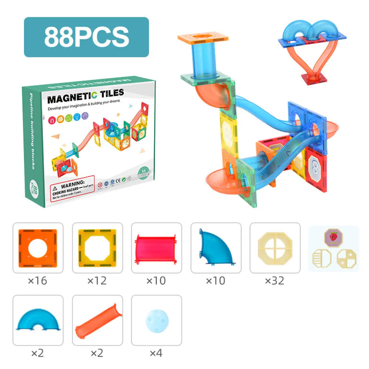 The Ball Depot ball game: Colourful Magnetic Track Ball Game