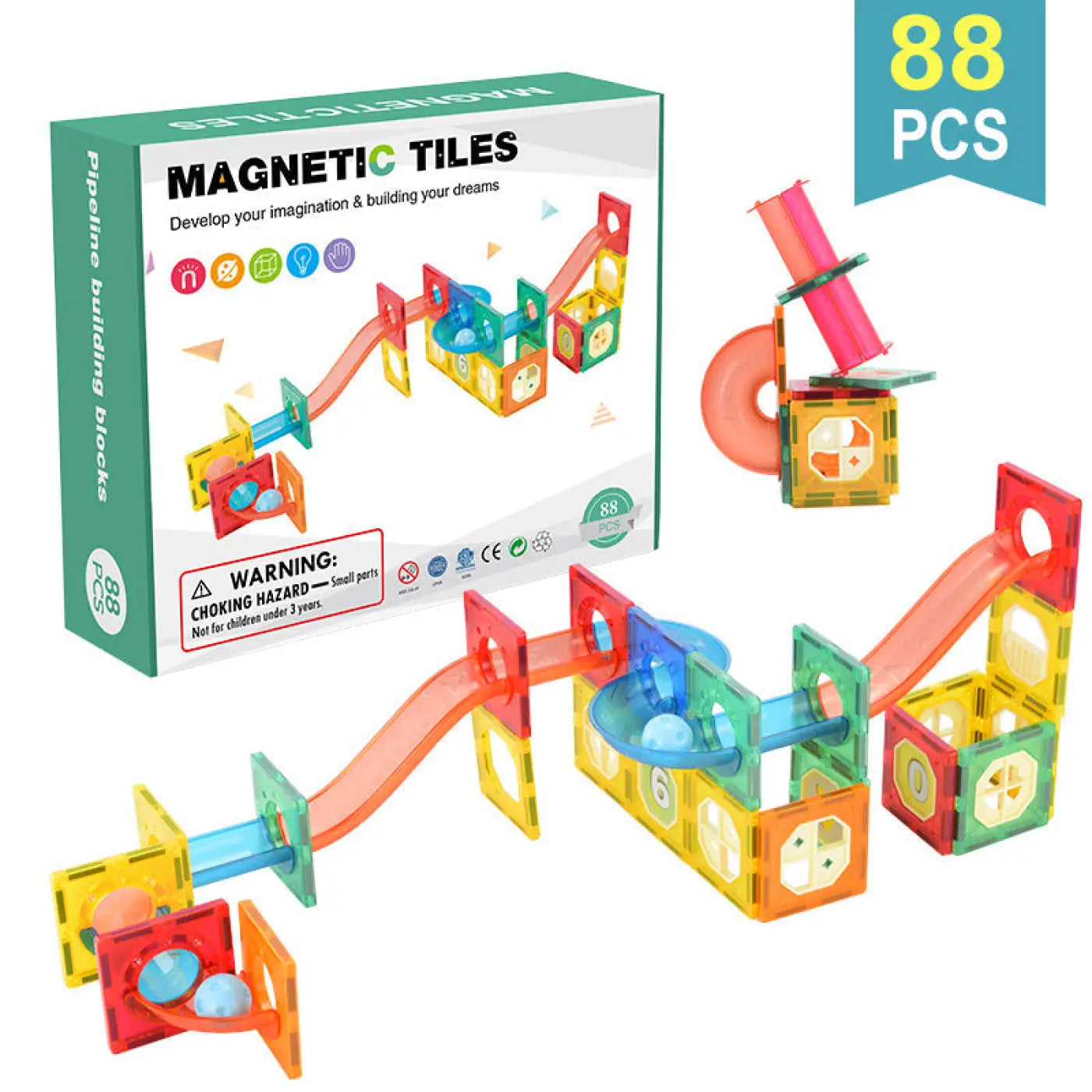 The Ball Depot ball game: Colourful Magnetic Track Ball Game