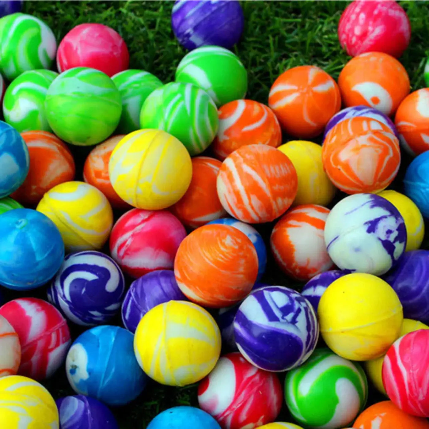 The Ball Depot : Sports Games Bouncy Toy 20mm Colorful for Child Mini Jumping Balls Swirl Bouncing Balls Rubber Ball Bouncing Balls