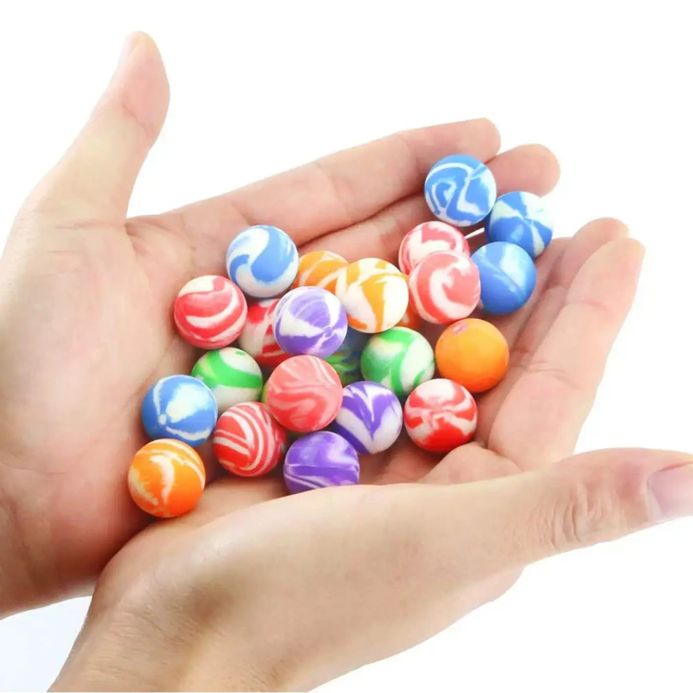 The Ball Depot : Sports Games Bouncy Toy 20mm Colorful for Child Mini Jumping Balls Swirl Bouncing Balls Rubber Ball Bouncing Balls