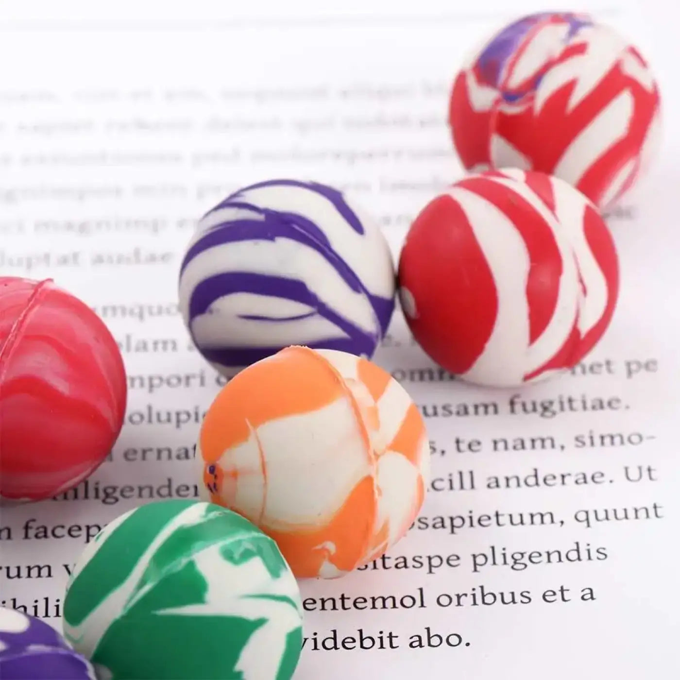 The Ball Depot : Sports Games Bouncy Toy 20mm Colorful for Child Mini Jumping Balls Swirl Bouncing Balls Rubber Ball Bouncing Balls