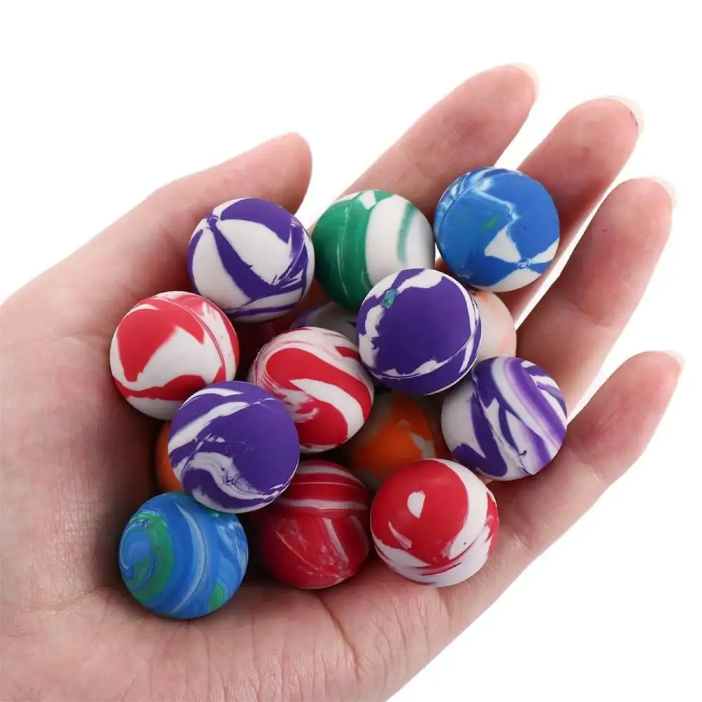 The Ball Depot : Sports Games Bouncy Toy 20mm Colorful for Child Mini Jumping Balls Swirl Bouncing Balls Rubber Ball Bouncing Balls