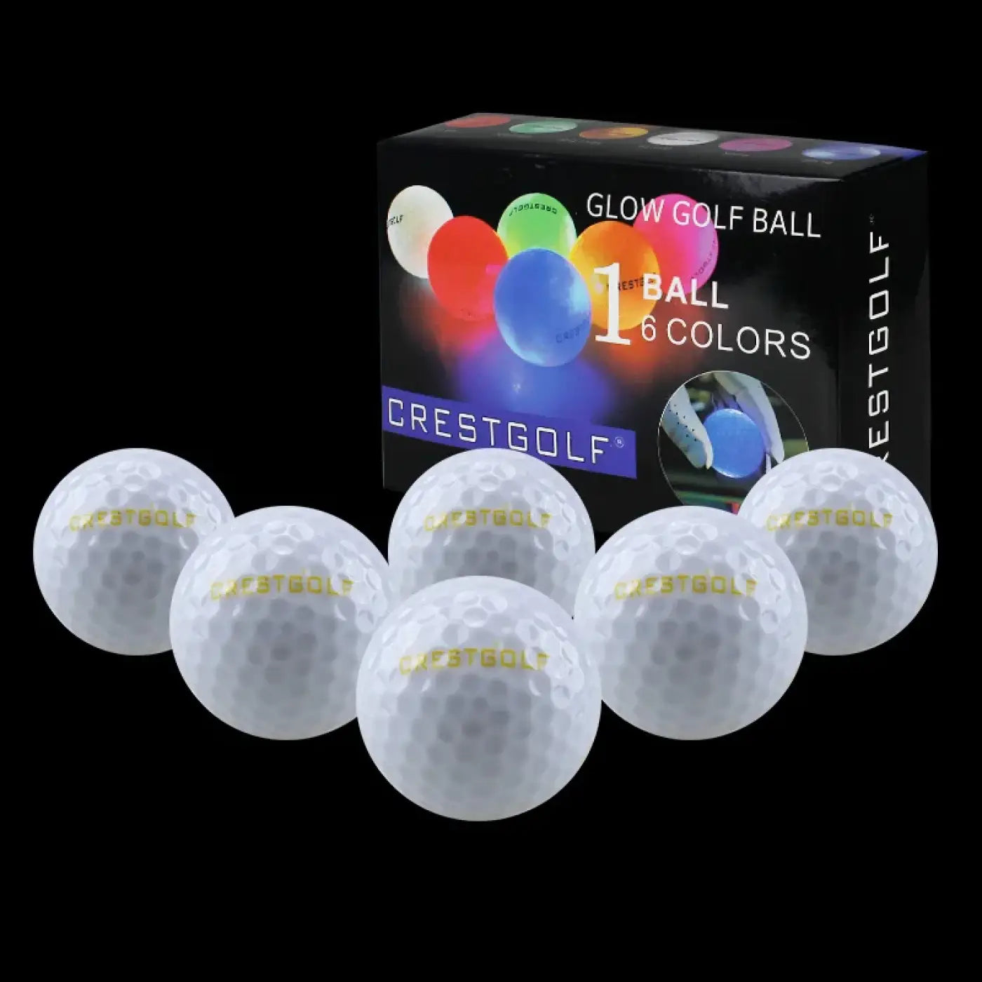 The Ball Depot golf ball: Crestgolf Glow Golf Ball 3pcs/6pcs/10pcs/30pcs/Pack