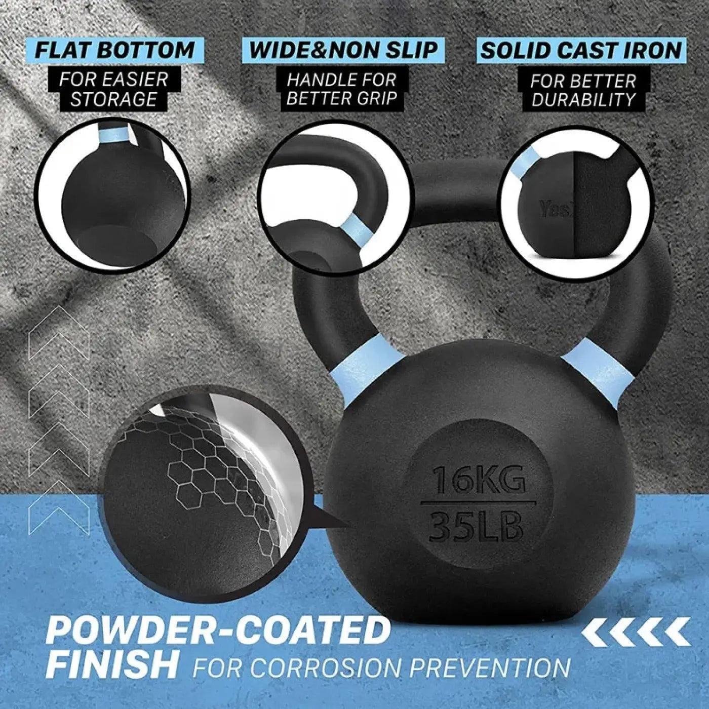 The Ball Depot : Custom Logo Kettle Bell Home Gym Fitness Weights Competition Kettlebell 4-48kg Black Powder Coated Cast Iron Kettlebellpromote s