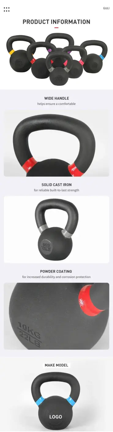 The Ball Depot : Custom Logo Kettle Bell Home Gym Fitness Weights Competition Kettlebell 4-48kg Black Powder Coated Cast Iron Kettlebellpromote s