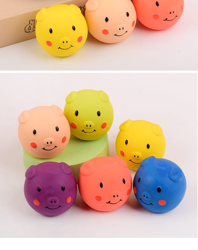 Latex Vocal Pig Dog Ball