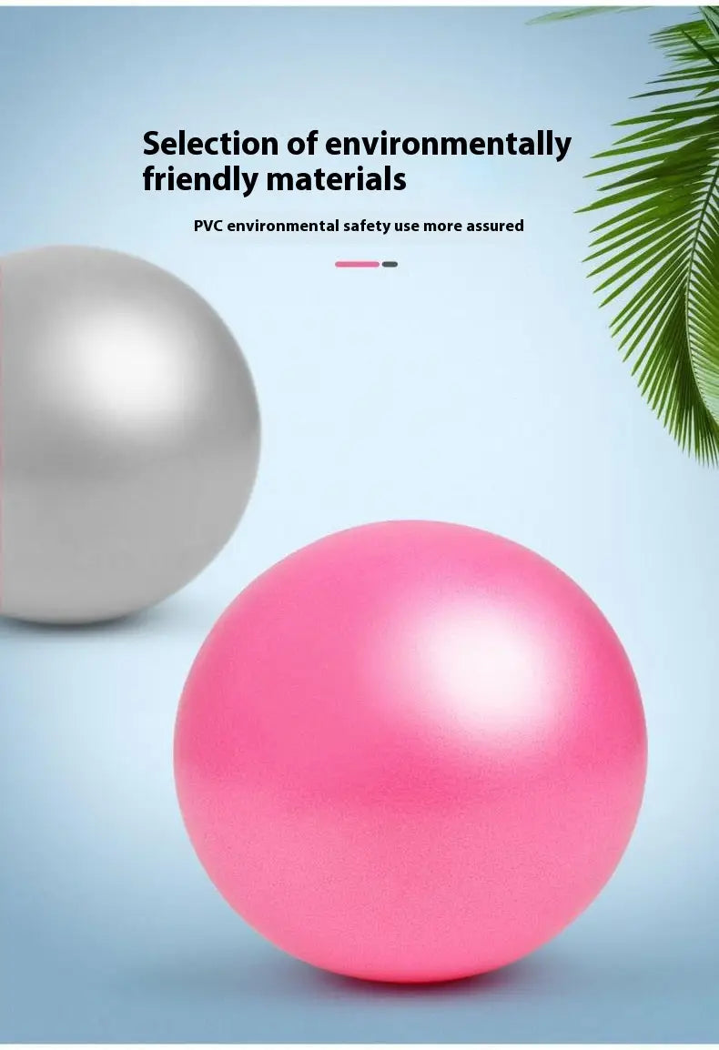Pink and silver PVC pelvic floor training ball with glossy finish