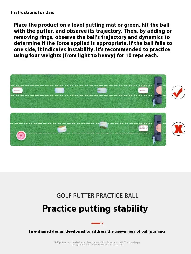 Adjustable Weight Putter Practicing Ball