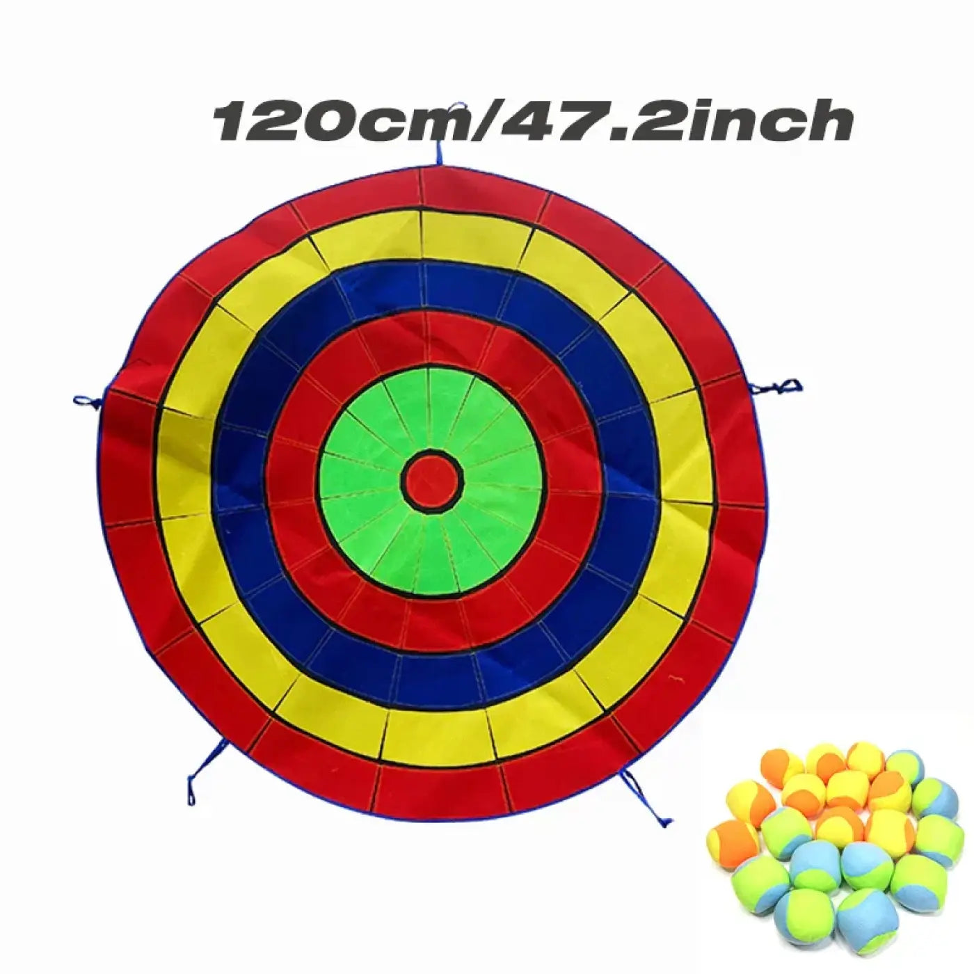 The Ball Depot : Dartboard Game Set Round Cloth Dart Board Outdoor Hrowing Sticky Ball Target Toy With 20 Balls for Parent-child Interaction Game