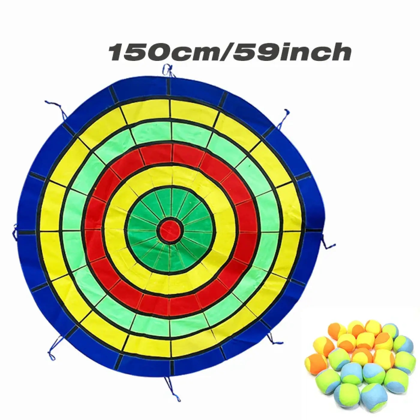The Ball Depot : Dartboard Game Set Round Cloth Dart Board Outdoor Hrowing Sticky Ball Target Toy With 20 Balls for Parent-child Interaction Game