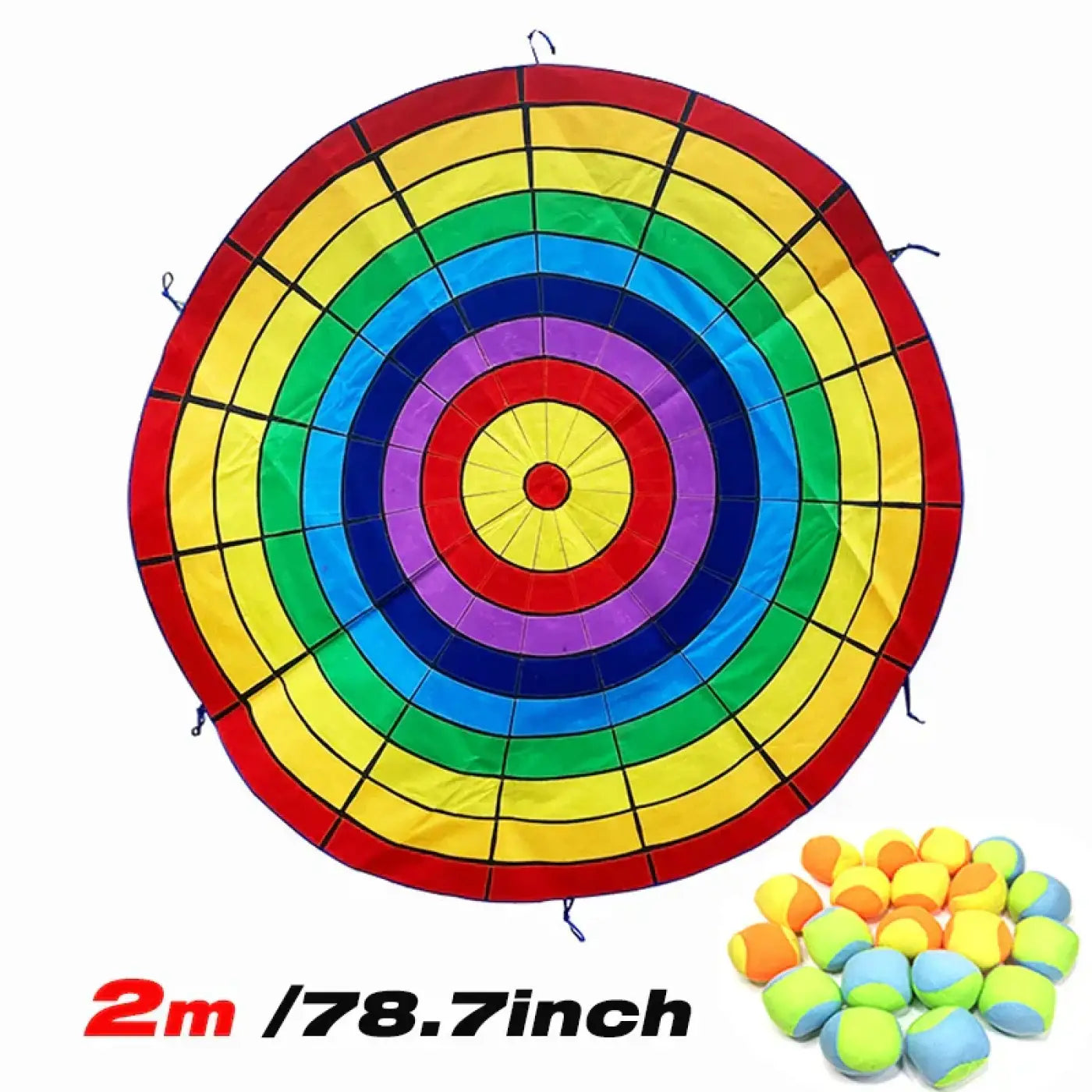 The Ball Depot : Dartboard Game Set Round Cloth Dart Board Outdoor Hrowing Sticky Ball Target Toy With 20 Balls for Parent-child Interaction Game
