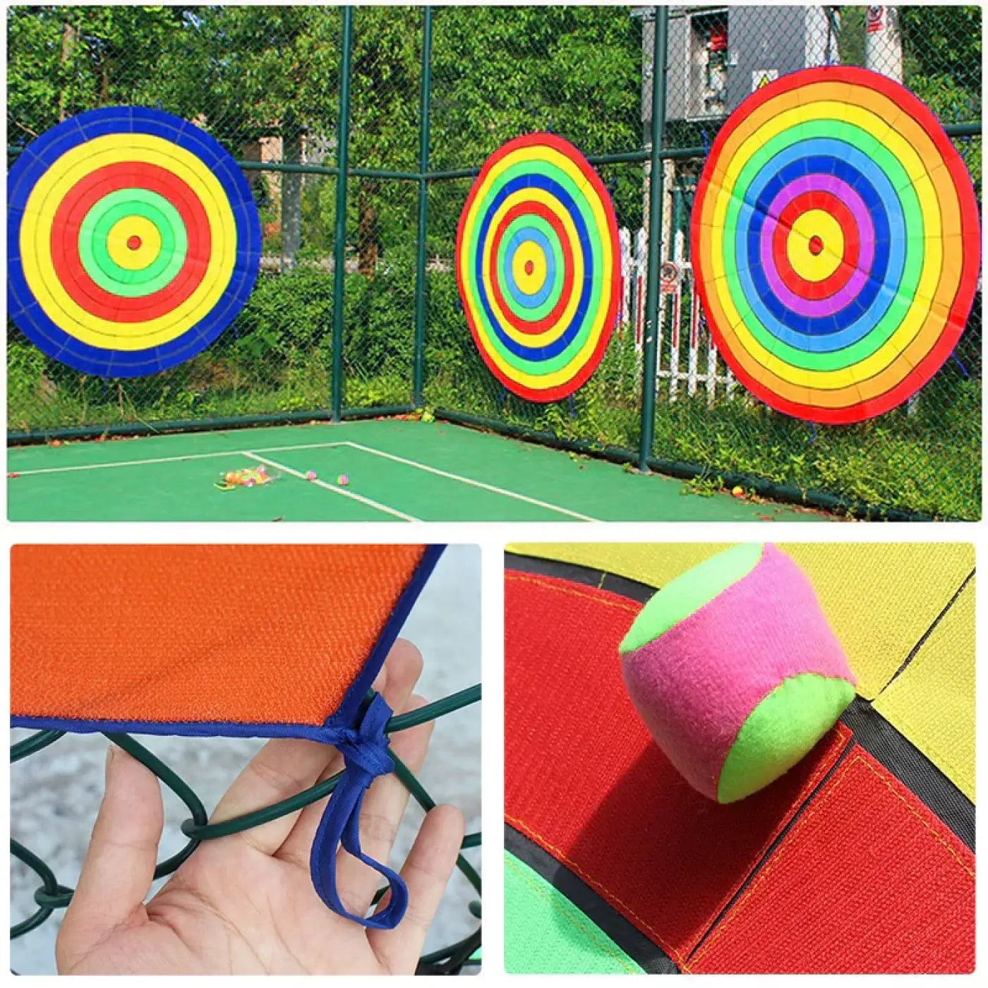 The Ball Depot : Dartboard Game Set Round Cloth Dart Board Outdoor Hrowing Sticky Ball Target Toy With 20 Balls for Parent-child Interaction Game