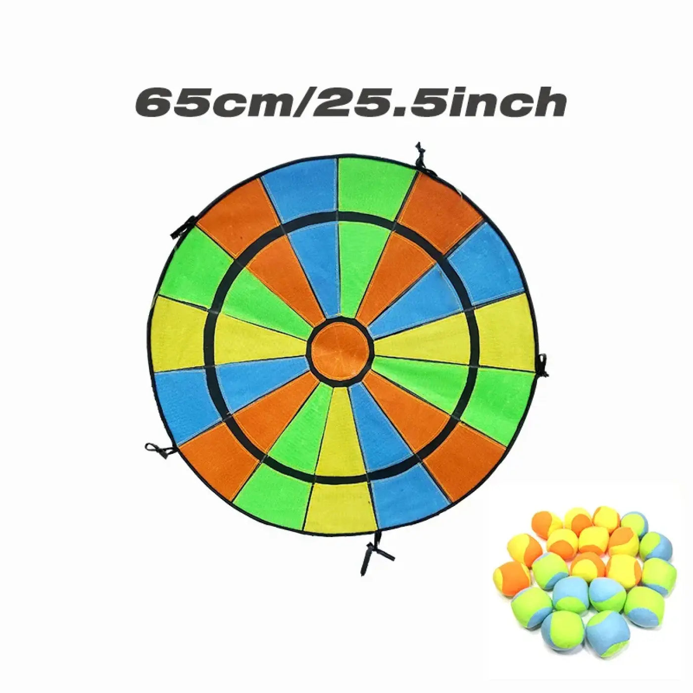 The Ball Depot : Dartboard Game Set Round Cloth Dart Board Outdoor Hrowing Sticky Ball Target Toy With 20 Balls for Parent-child Interaction Game