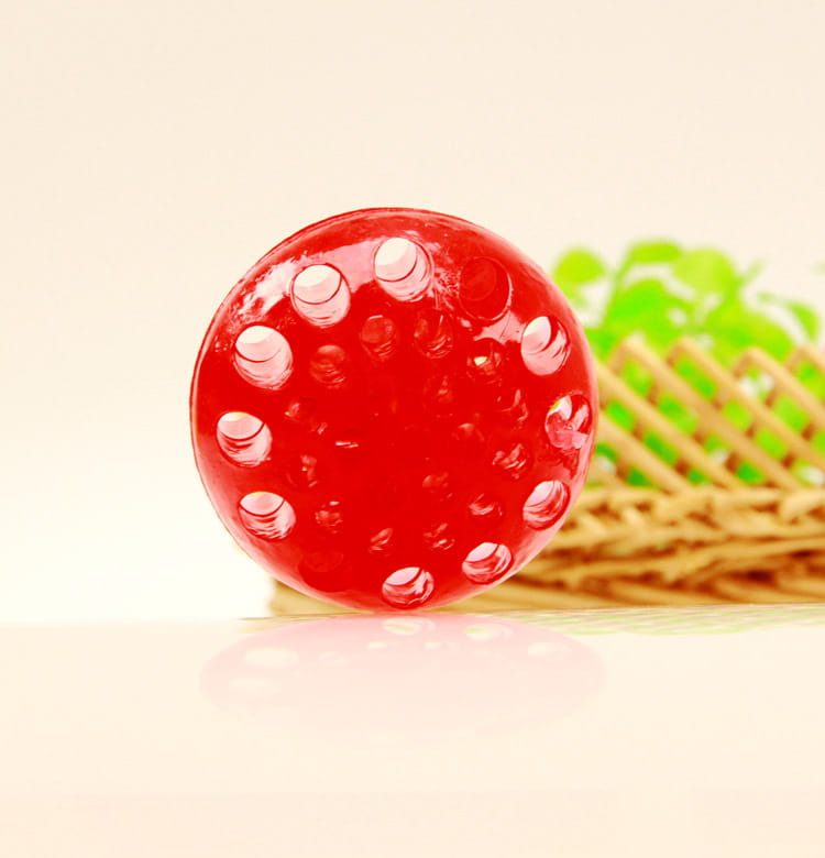 Dog Toy Ball Honeycomb pink