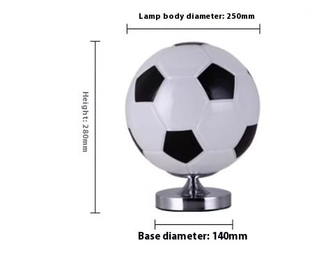 Creative Glass Soccer Table Lamp