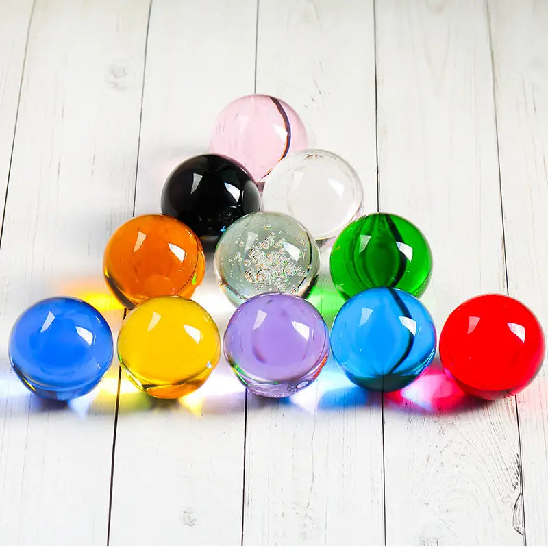 Special decoration crystal glass marble balls in vibrant translucent hues