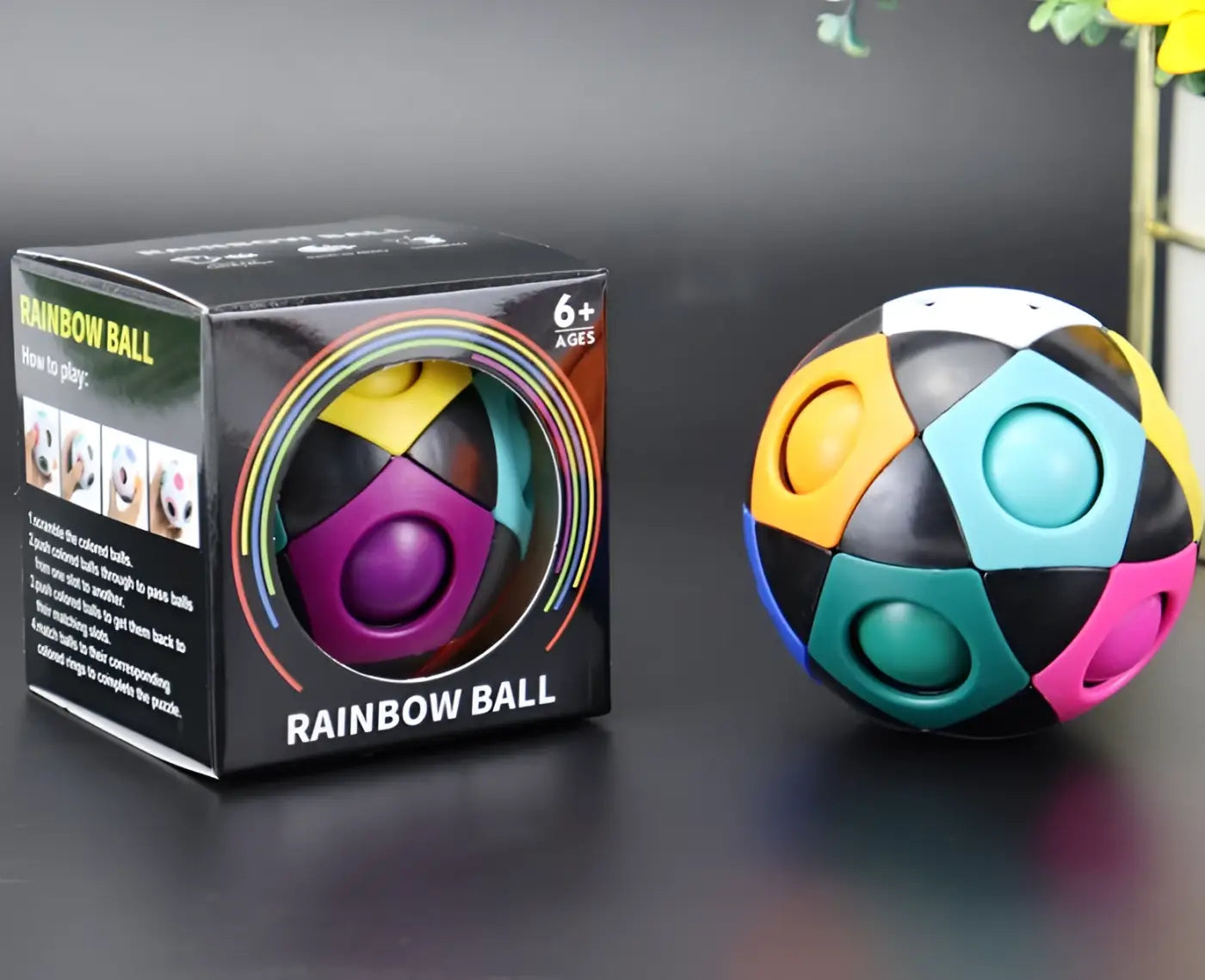 The Ball Depot soccer ball: Decompression Soccer Rainbow Ball