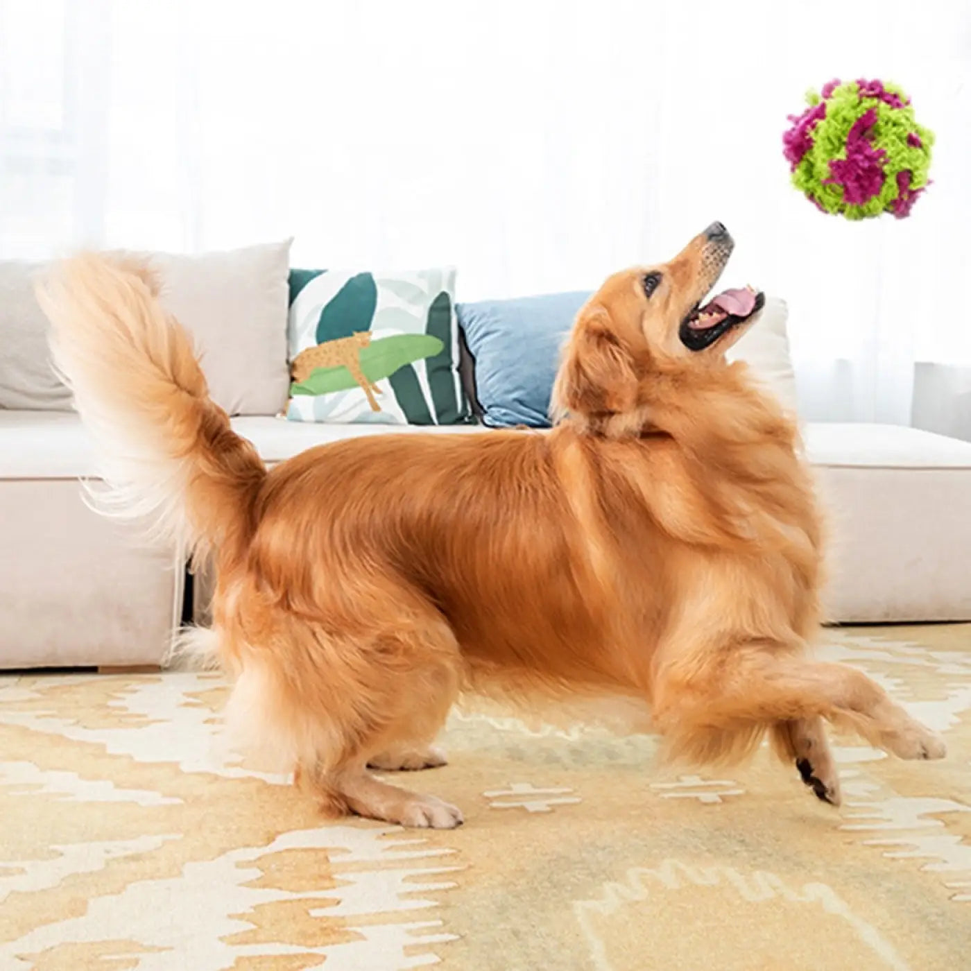 The Ball Depot dog balls: Dog Teething Seaweed Plush Balls