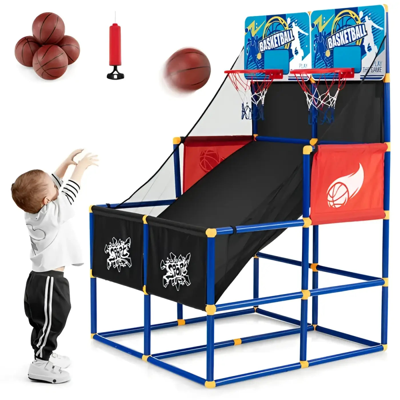 The Ball Depot basketball game set: Dual Shot Kids Basketball Arcade Game