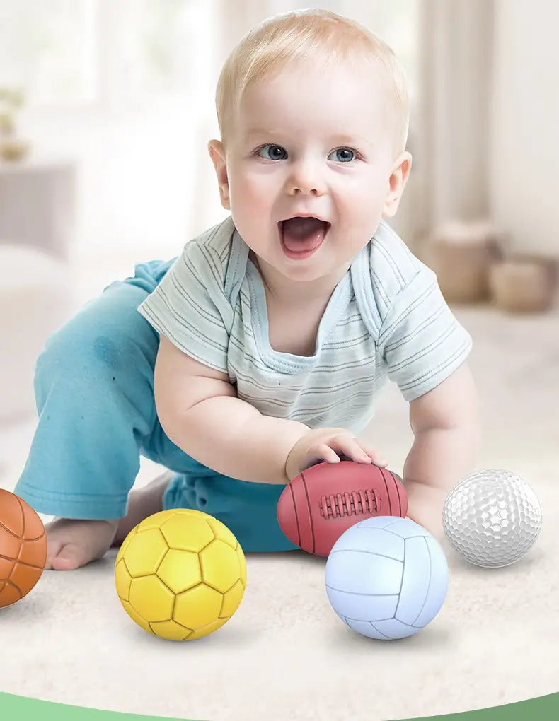 Silicone Manhattan Grip Training Baby Touch Perception Ball