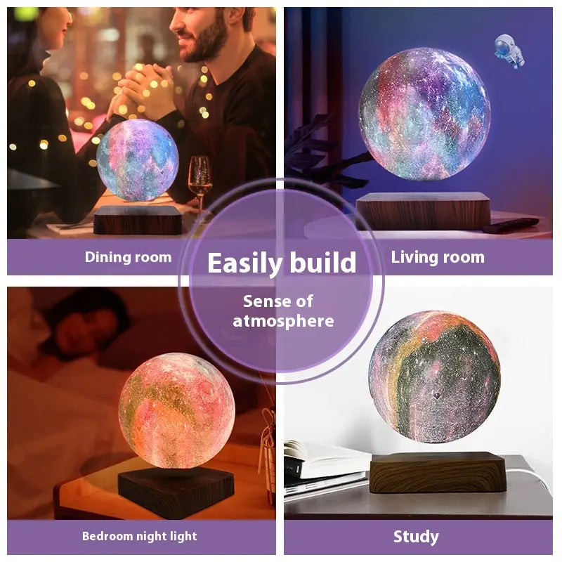 Magnetic Levitation Galaxy Ball Small Night Lamp