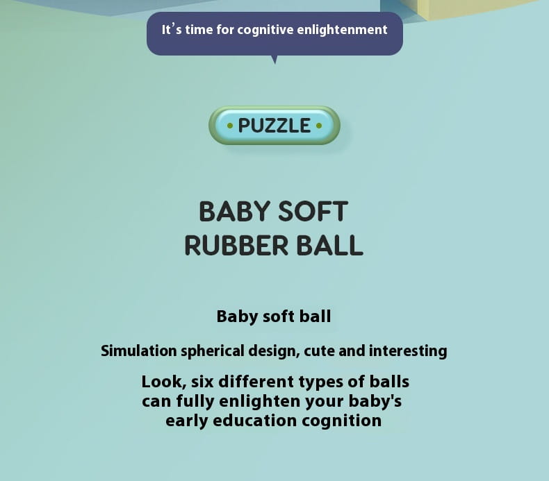 Silicone Manhattan Grip Training Baby Touch Perception Ball