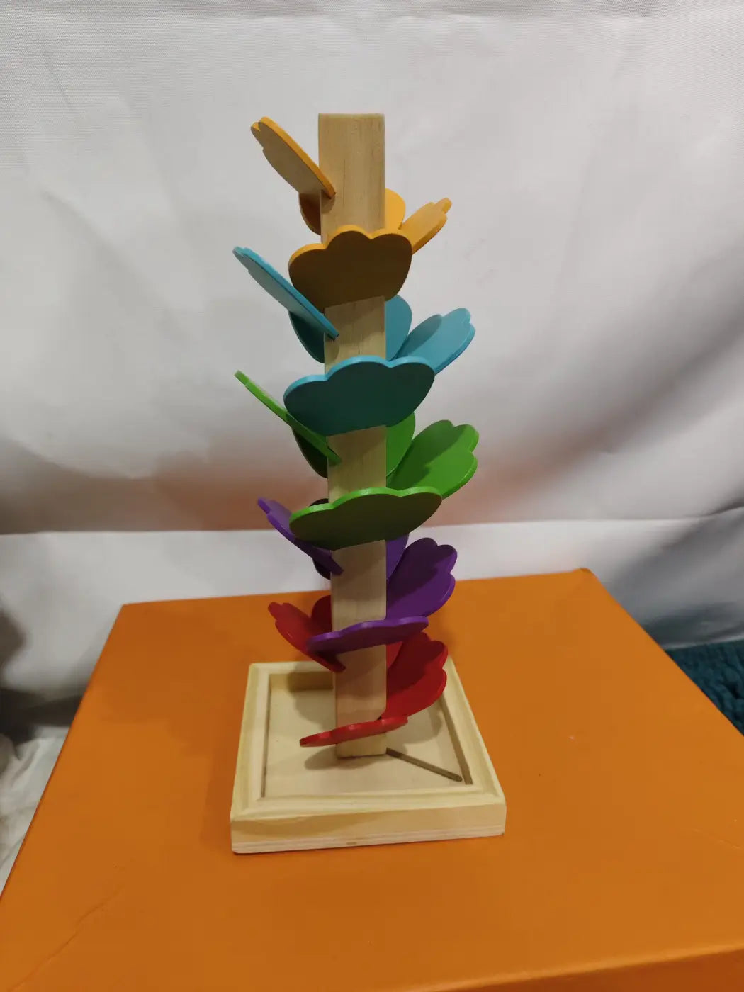 The Ball Depot baby balls: Educational Wooden Rainbow Music Ball Tree
