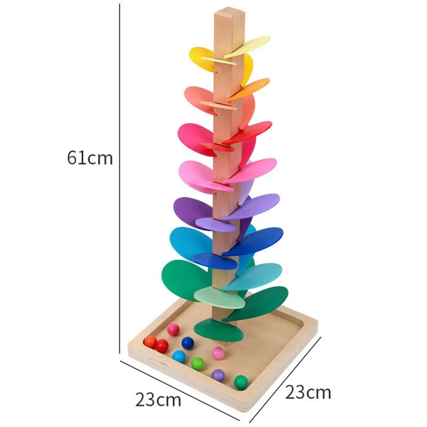 The Ball Depot baby balls: Educational Wooden Rainbow Music Ball Tree