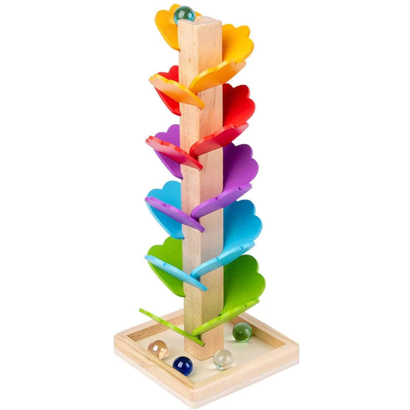 The Ball Depot baby balls: Educational Wooden Rainbow Music Ball Tree
