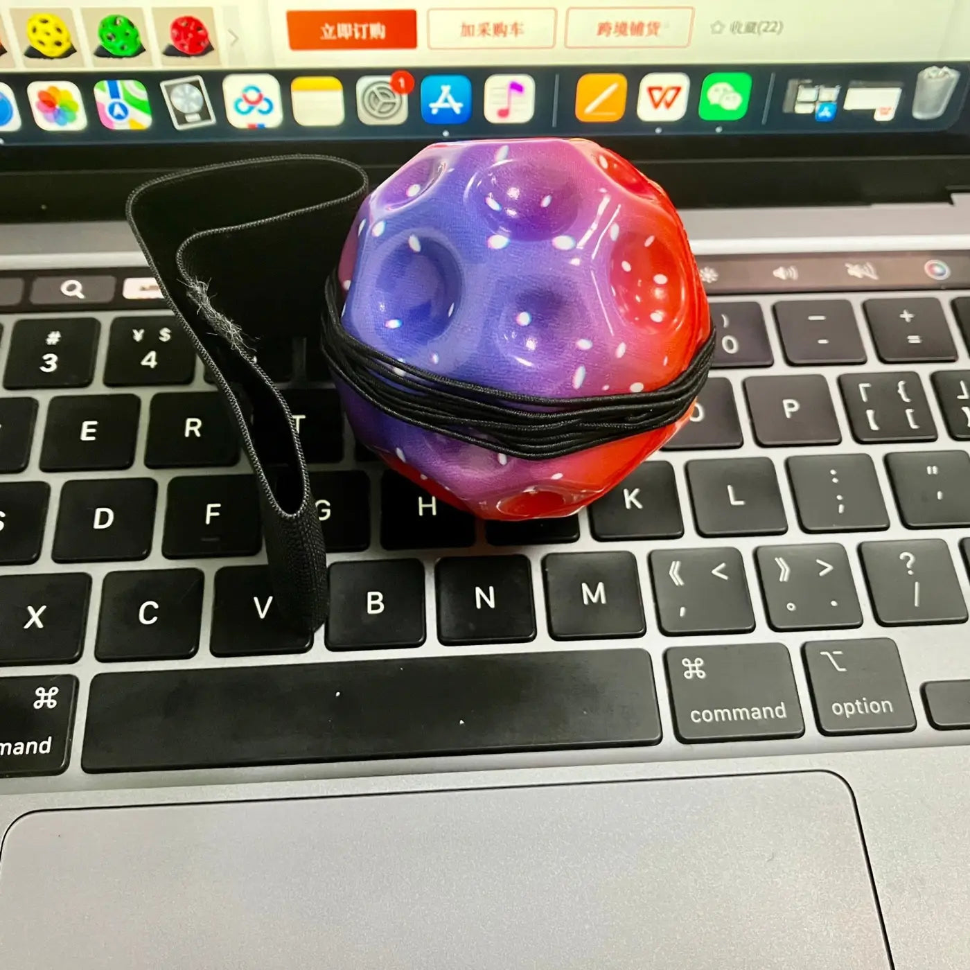 Cashymart bounce ball: Elastic Band Wrist Holed Decompression Balls