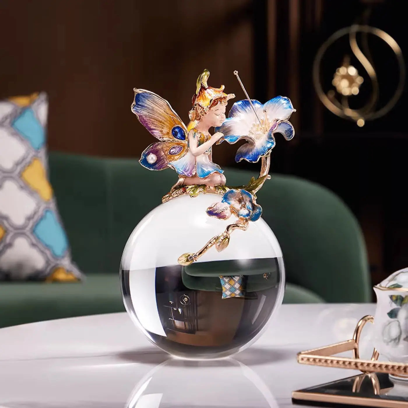 The Ball Depot crystal ball: Elf Crystal Decorative Ball
