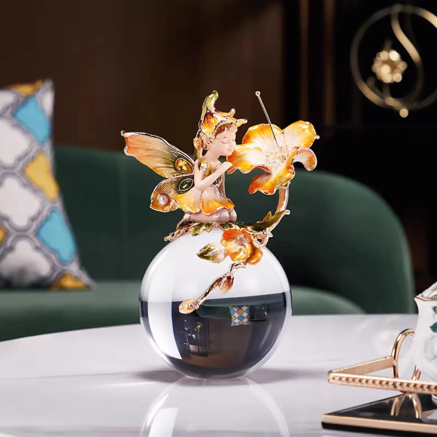 The Ball Depot crystal ball: Elf Crystal Decorative Ball