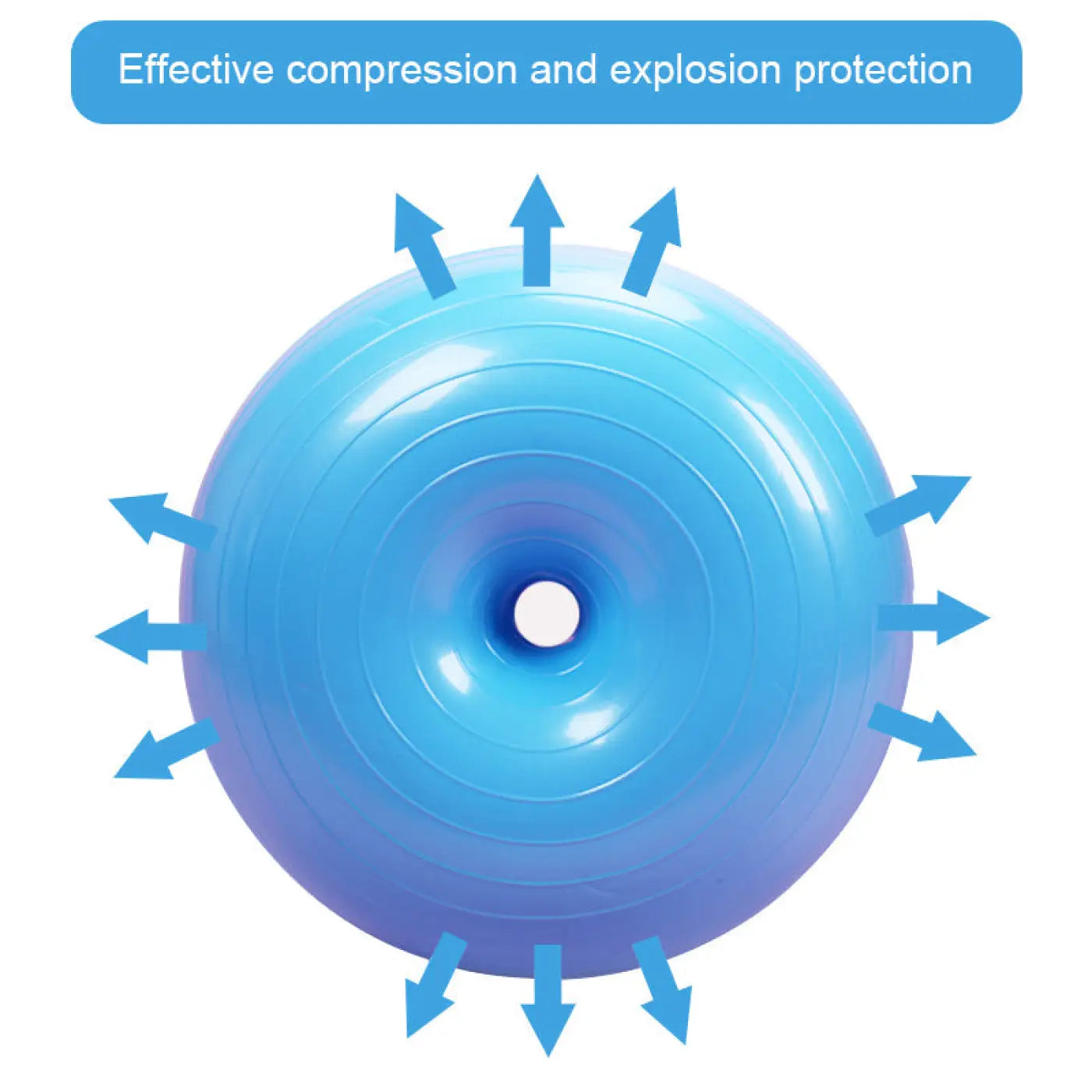 The Ball Depot yoga ball: Explosion Proof Doughnut Yoga Ball