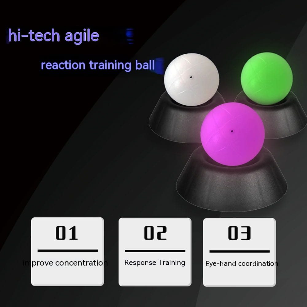 X-Ball Intelligent Response Ball: white, green, pink smooth balls on black stands