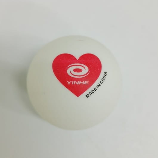 Galaxy Red Heart Table Tennis Training Ball