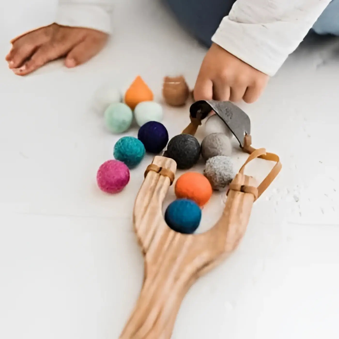 The Ball Depot slingshot balls: Felt Ball Slingshot Toy