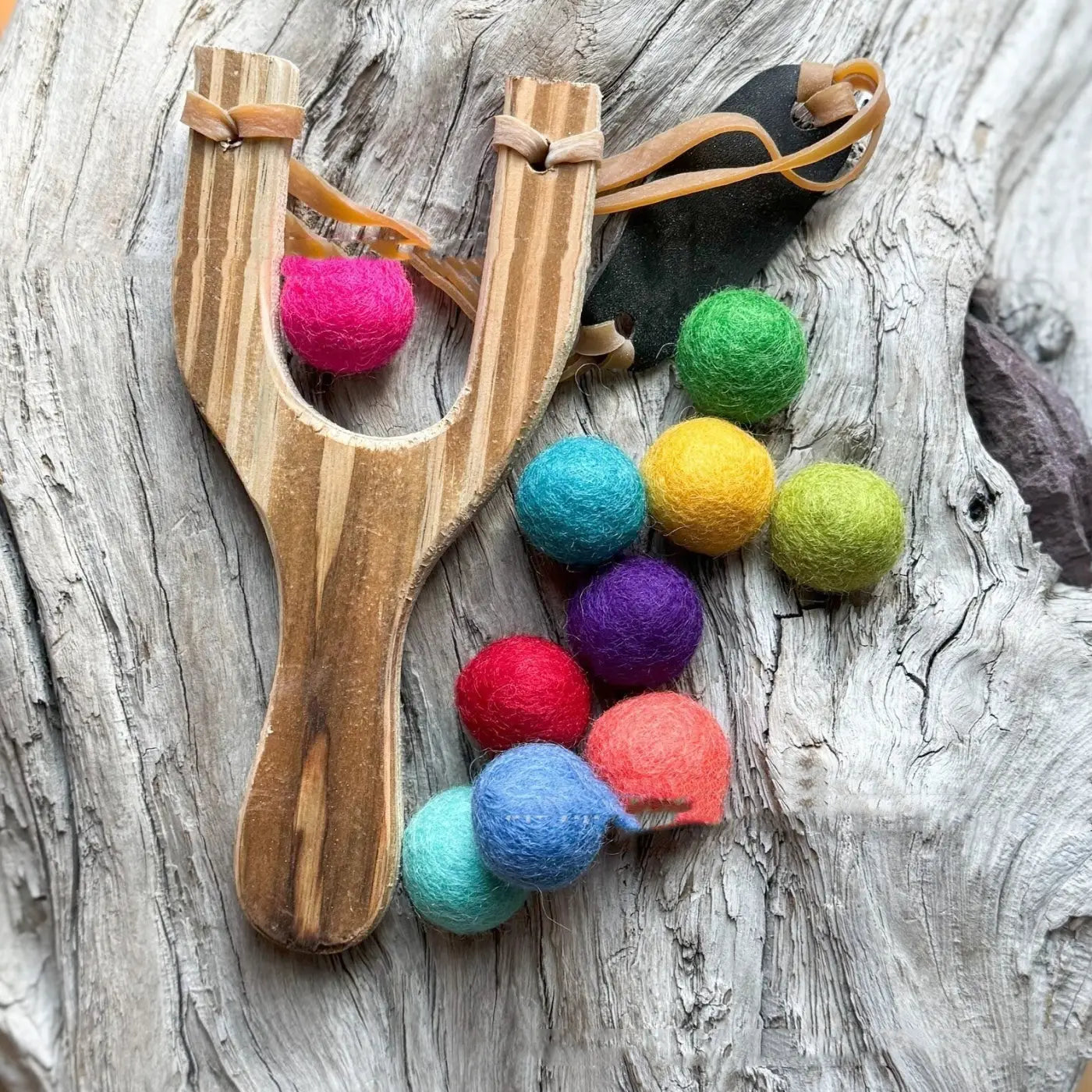 The Ball Depot slingshot balls: Felt Ball Slingshot Toy