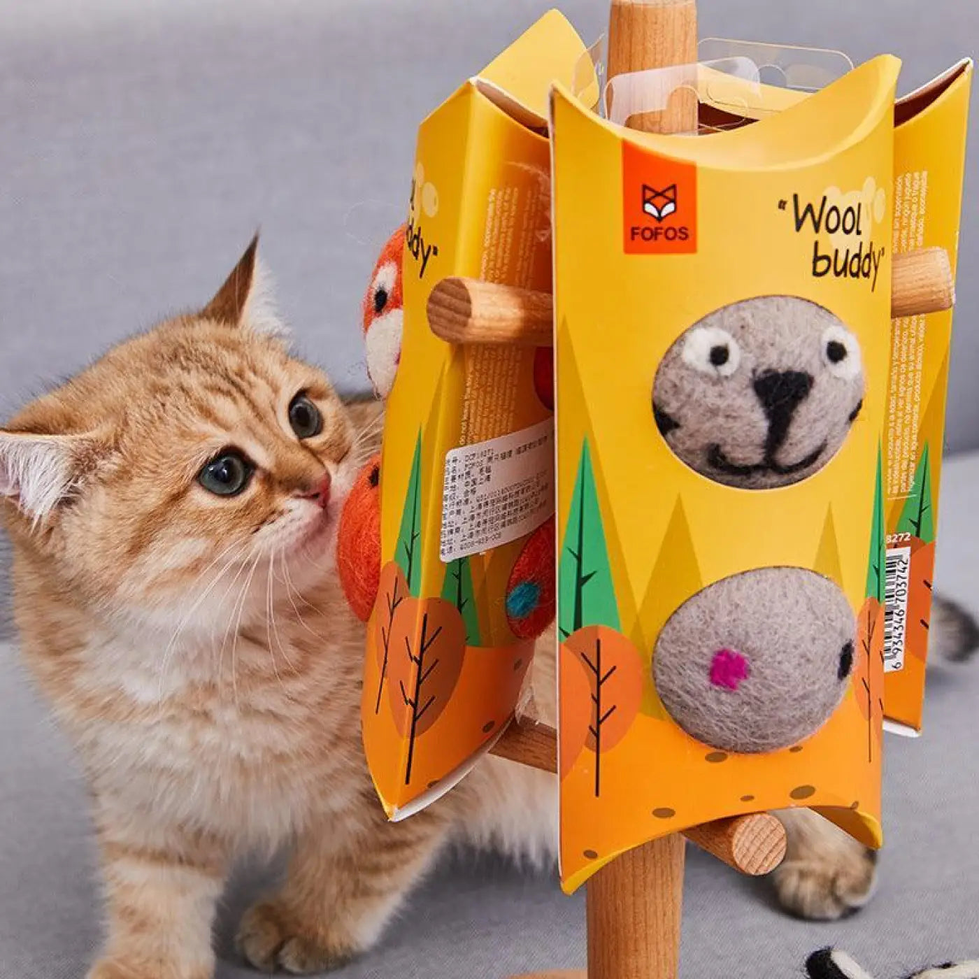 The Ball Depot Cat Toys: Felt Stretch Bell Cat Ball