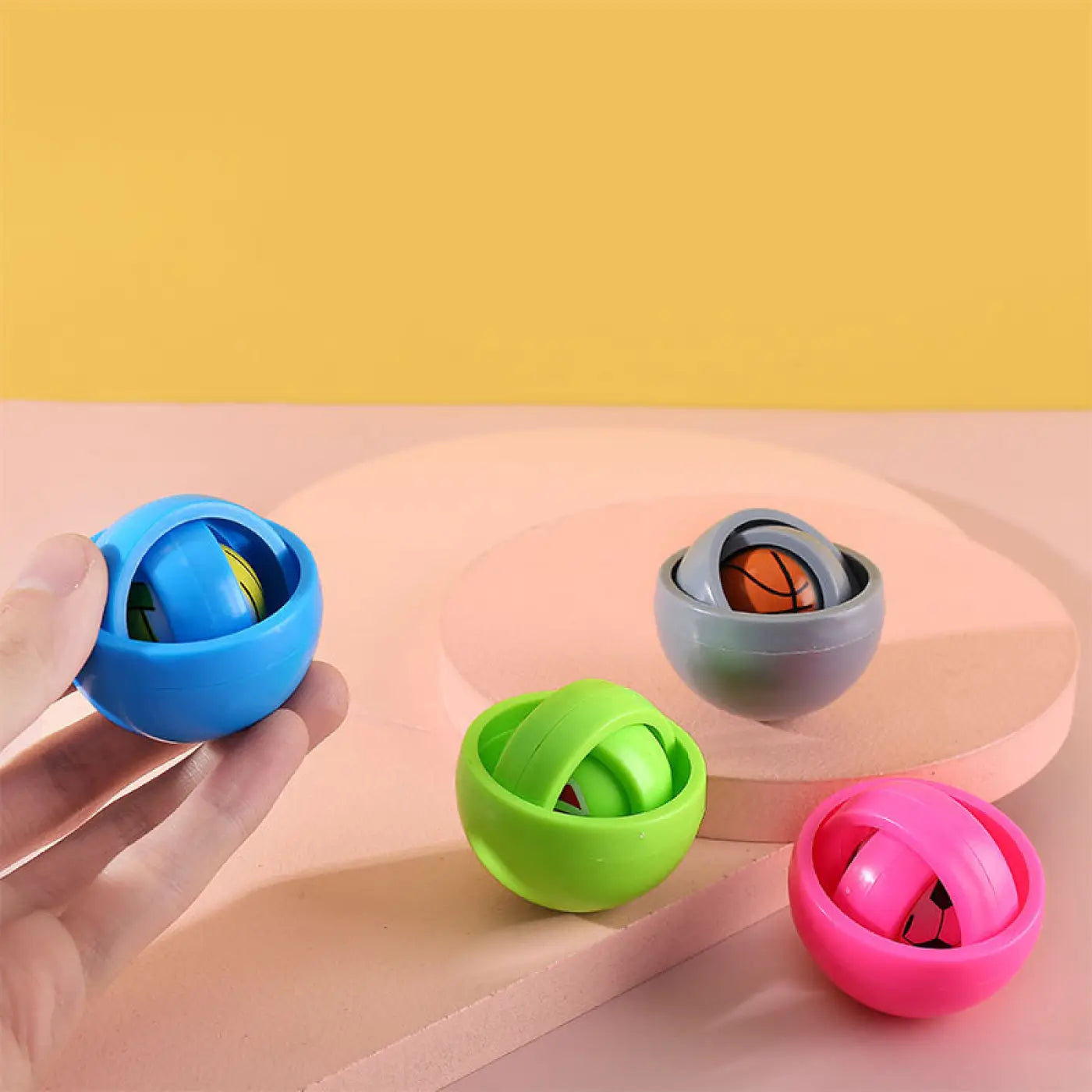 The Ball Depot stress balls: Fingertip Gyro Stress Relief Ball