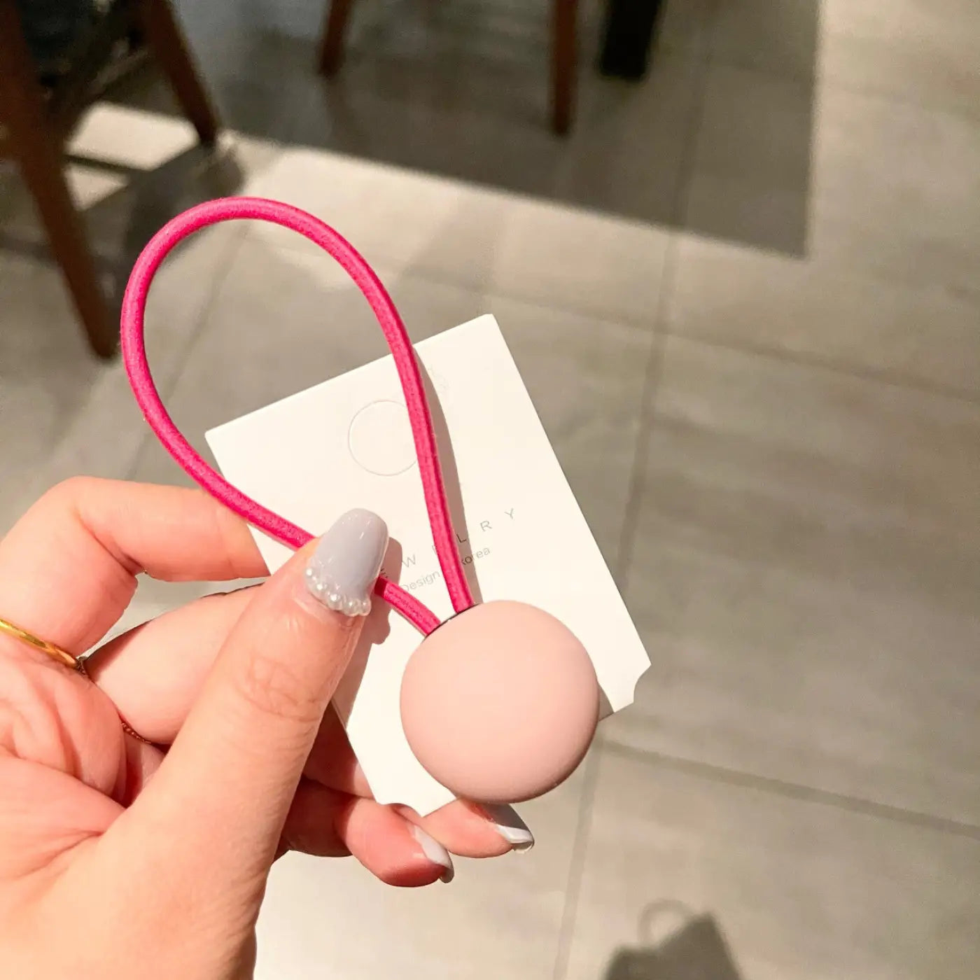 The Ball Depot novelty ball: Fluorescent Color Round Ball Hair Tie