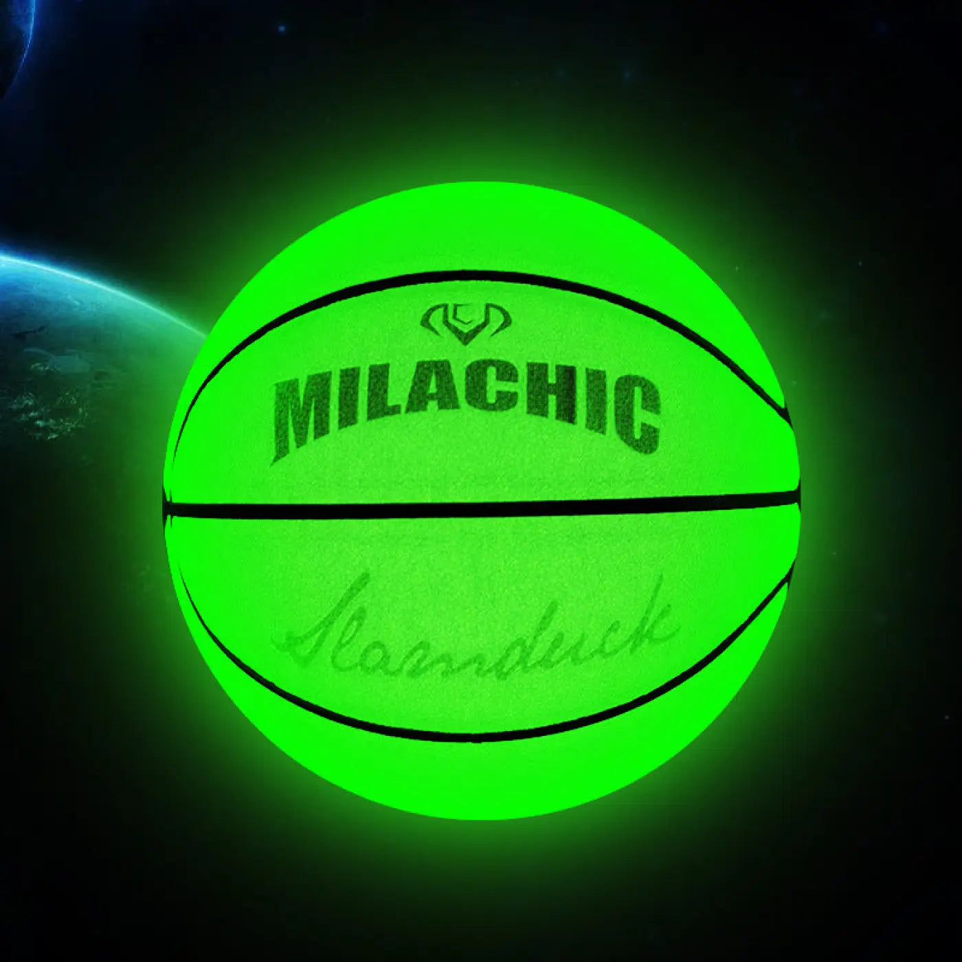 The Ball Depot basketball: Fluorescent Green Glow Basketball