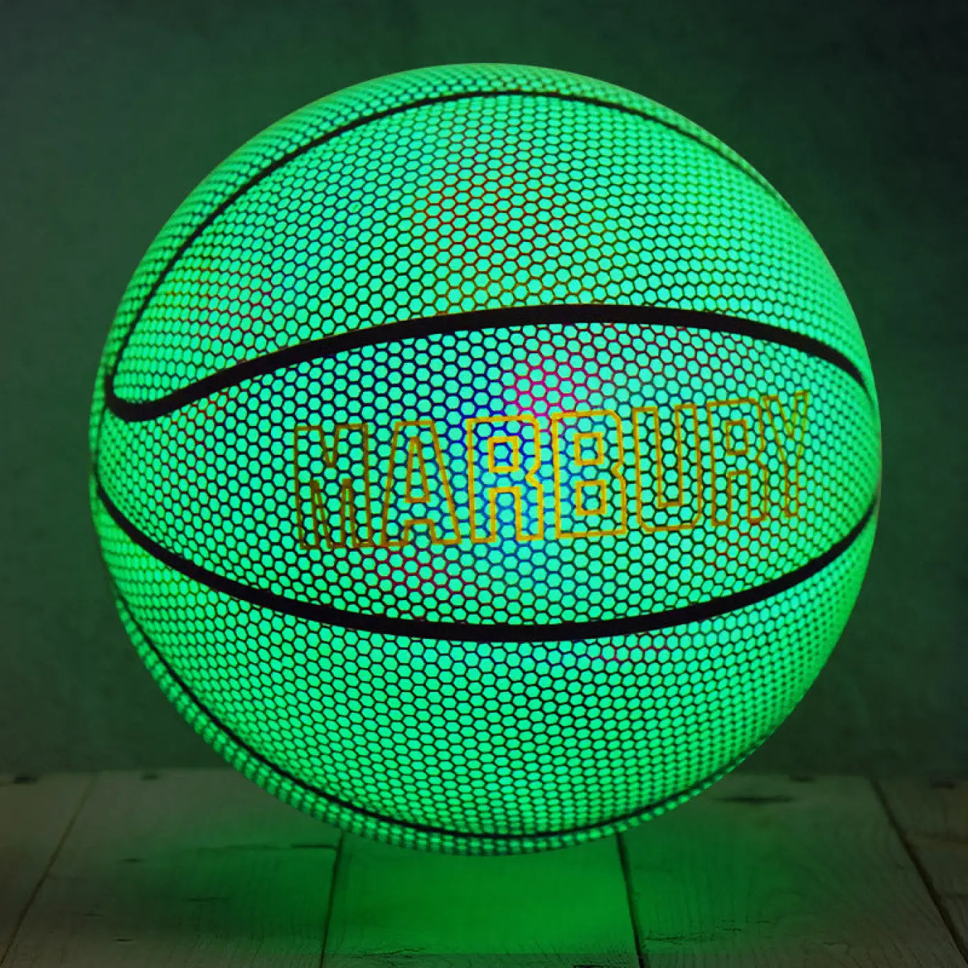 The Ball Depot basketball: Fluorescent Green Glow Basketball